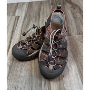 Keen Shoes Newport H2‎ Sport Waterproof Sandal Gray Coral Sz 8.5 38EU Outdoor